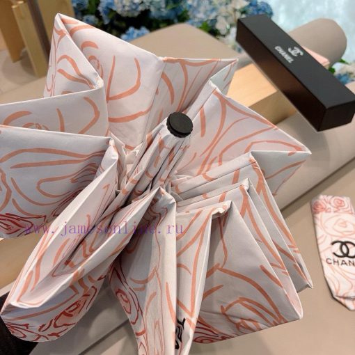 CHANEL's light rose triple fold automatic folding umbrella is made of Taiwan imported UV reszgwc0zfl - Image 6
