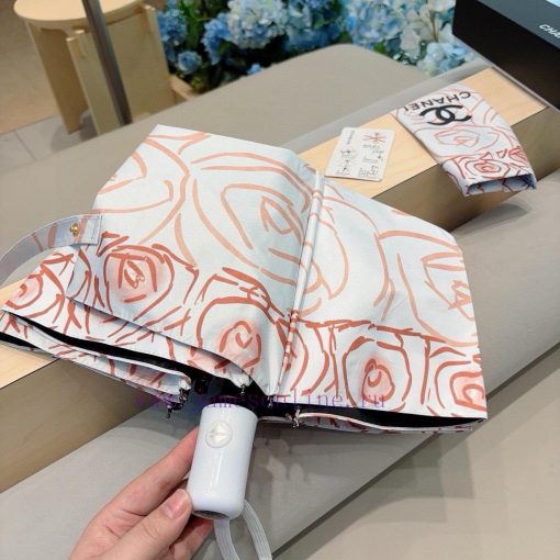 CHANEL's light rose triple fold automatic folding umbrella is made of Taiwan imported UV reszgwc0zfl - Image 7