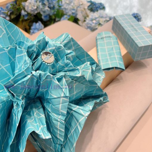 Tiffany Mini Small Sized Grid Five Fold Hand Folding Sunny Umbrella, New and Popular, Comes ofys03il - Image 4