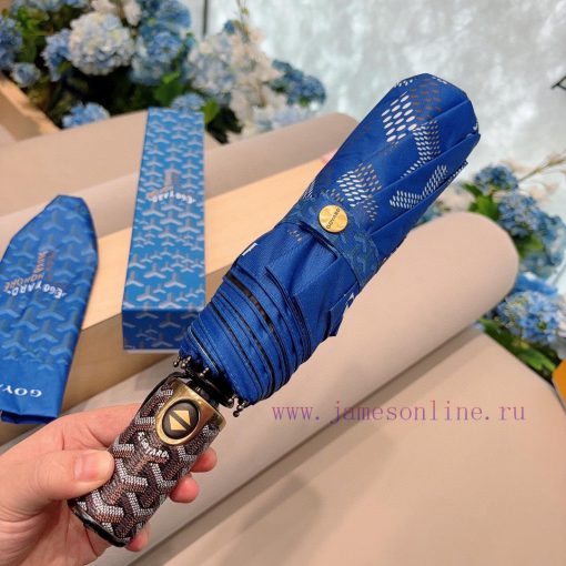 . Goyard 24 new version three fold automatic folding umbrella hot selling fashion index chatuvye8da - Image 2