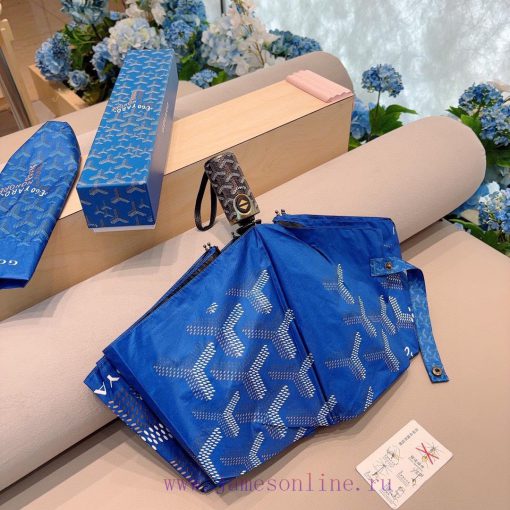 . Goyard 24 new version three fold automatic folding umbrella hot selling fashion index chatuvye8da - Image 7