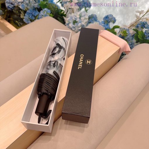 CHANEL Classic Transparent Triple Fold Hand Folding Umbrella with Exquisite Craftsmanship, S3rjuf12f