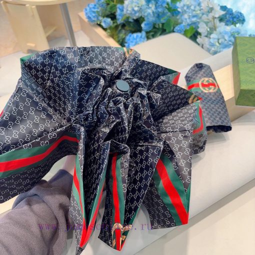 GUCCIGucci 50% manual folding umbrella uses Taiwan imported UV resistant umbrella fabric witdh4zpd5c - Image 6