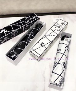CHANEL Coco 5 Triple Fold Automatic Folding Sunny Umbrella Made from Taiwan Imported UV Protfxb9lohb