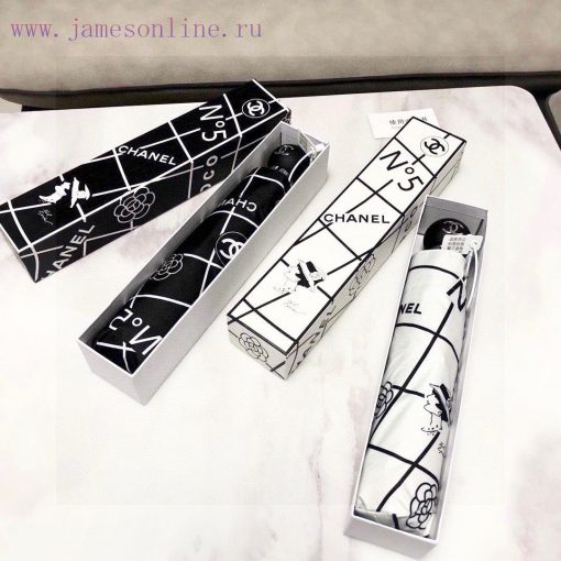 CHANEL Coco 5 Triple Fold Automatic Folding Sunny Umbrella Made from Taiwan Imported UV Protfxb9lohb - Image 2