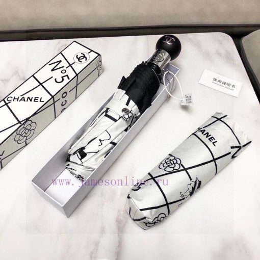 CHANEL Coco 5 Triple Fold Automatic Folding Sunny Umbrella Made from Taiwan Imported UV Protfxb9lohb - Image 7
