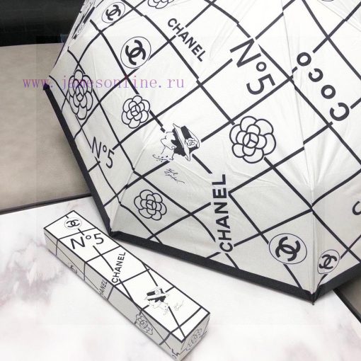 CHANEL Coco 5 Triple Fold Automatic Folding Sunny Umbrella Made from Taiwan Imported UV Protfxb9lohb - Image 9