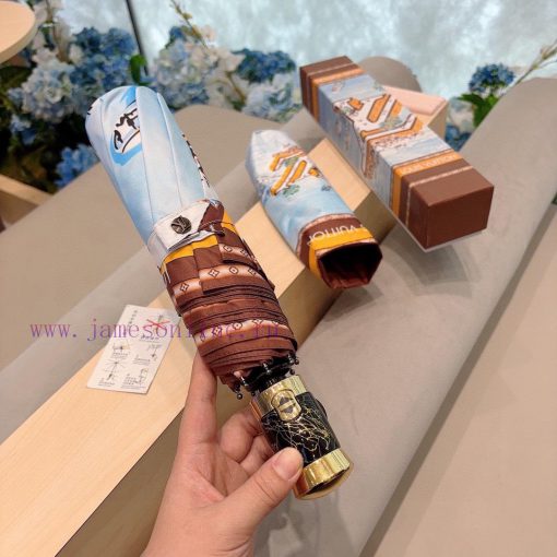 LOUIS VUITTON - Louis Vuitton Sail Triple Fold Automatic Folding Sunny Umbrella with New Coadza5cj9o - Image 3