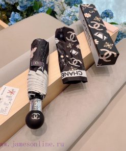 CHANEL Accessories Triple Fold Automatic Folding Umbrella Made from Taiwan Imported UV Proteij1ry9m2