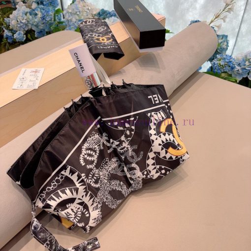CHANEL garbled logo, three fold automatic folding umbrella, finely crafted, stylish, stylish7e51gh0b - Image 6