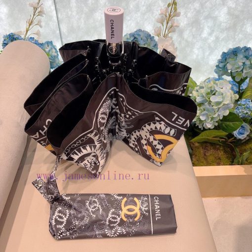 CHANEL garbled logo, three fold automatic folding umbrella, finely crafted, stylish, stylish7e51gh0b - Image 7