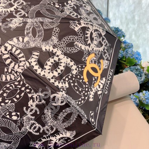 CHANEL garbled logo, three fold automatic folding umbrella, finely crafted, stylish, stylish7e51gh0b - Image 10