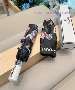 CHANEL 2024 new three fold automatic folding umbrella with exquisite workmanship, stylish aneapgw6nc