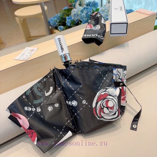 CHANEL 2024 new three fold automatic folding umbrella with exquisite workmanship, stylish aneapgw6nc - Image 5