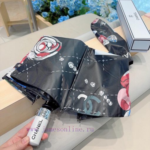 CHANEL 2024 new three fold automatic folding umbrella with exquisite workmanship, stylish aneapgw6nc - Image 6