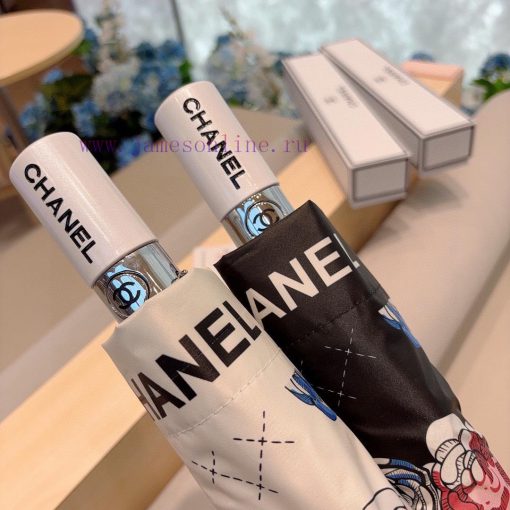 CHANEL 2024 new three fold automatic folding umbrella with exquisite workmanship, stylish aneapgw6nc - Image 8