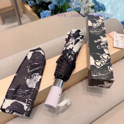 CHANEL three fold automatic folding umbrella with exquisite workmanship, stylish and stylish19o2l71c