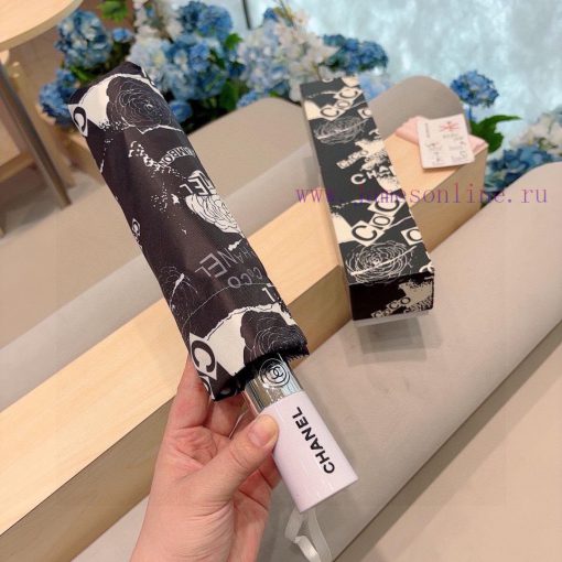 CHANEL three fold automatic folding umbrella with exquisite workmanship, stylish and stylish19o2l71c - Image 3