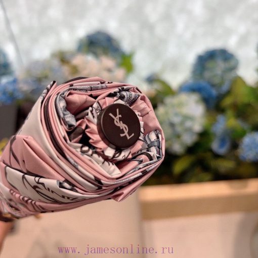 YSL Yves Saint Laurent's new three fold automatic folding umbrella with a strong feminine st14hi8g65 - Image 4