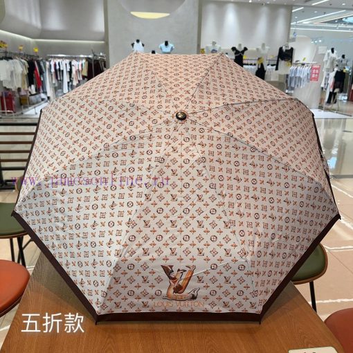 LOUIS VUITTON LV Five Fold Handheld Sunny Umbrella with New Coating Technology, Dark Umbrellykusbdk6 - Image 9