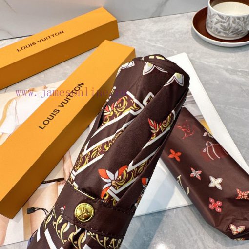 LouVuitton Fireworks 2024 Summer New Fully Automatic Folding UmbrellaBlack coating sunscreenux1twmgt - Image 4