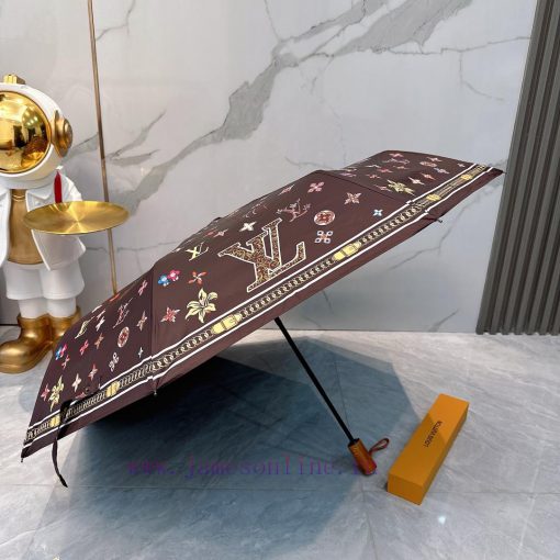 LouVuitton Fireworks 2024 Summer New Fully Automatic Folding UmbrellaBlack coating sunscreenux1twmgt - Image 9