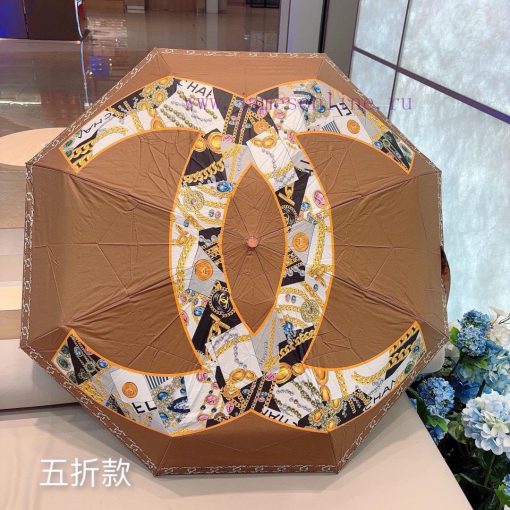 CHANEL's 50% fold manual folding umbrella is made of UV resistant umbrella fabric imported fd8hucewd - Image 9
