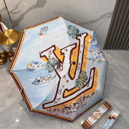 LouVuitton Yacht 2024 Summer New Fully Automatic Folding UmbrellaBlack coating sunscreen effrya9bhn8 - Image 10