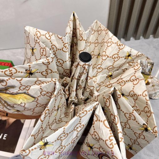 GUCCI Little Bee 2024 Summer New Folding Sunny UmbrellaBlack coating sunscreen effectively bkqazincd - Image 6