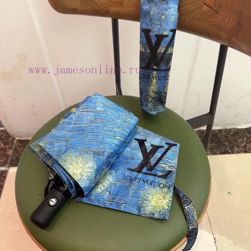 LOUIS VUITTON 2024 New Oil Painting | Triple Fold Automatic Folding Sunny Umbrella with New a2t2btq1 - Image 8
