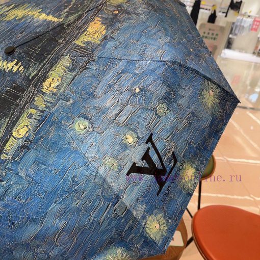 LOUIS VUITTON 2024 New Oil Painting | Triple Fold Automatic Folding Sunny Umbrella with New a2t2btq1 - Image 10