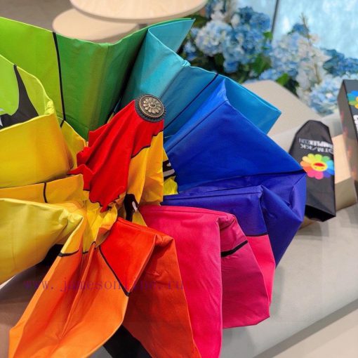 Trendy brand Takashi Murakami's three fold folding automatic umbrella design is generous, win35k9hb5 - Image 5