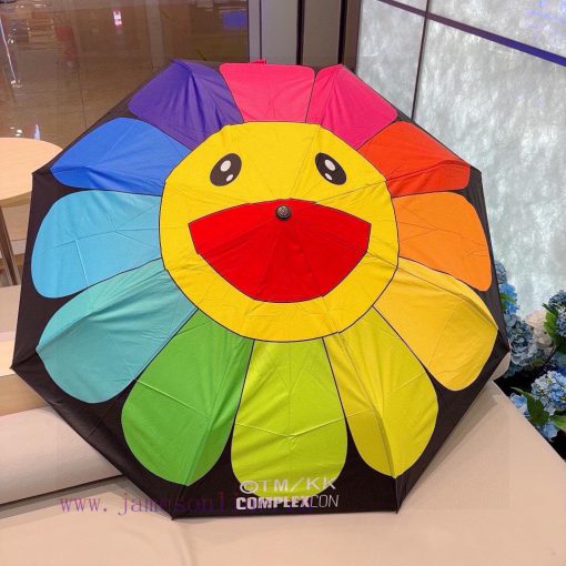 Trendy brand Takashi Murakami's three fold folding automatic umbrella design is generous, win35k9hb5 - Image 9