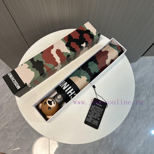 Moschino Camouflage Bear 2024 Summer New Fully Automatic Folding Sunny UmbrellaBlack coatingi1v5t17d - Image 2