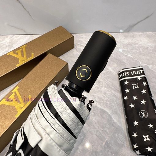LouVuitton Stars 2024 Summer New Fully Automatic Folding UmbrellaBlack coating sunscreen eff9cn0i4ga - Image 4