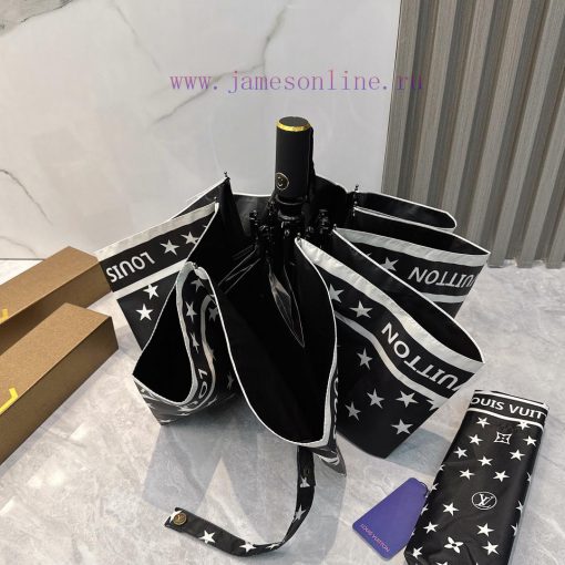 LouVuitton Stars 2024 Summer New Fully Automatic Folding UmbrellaBlack coating sunscreen eff9cn0i4ga - Image 7