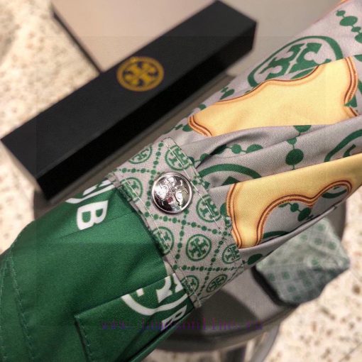 Tory Burch Triple fold Fully Automatic Black Rubber Sunshade and Sunscreen UV Clear Umbrellazlj4yh0a - Image 5