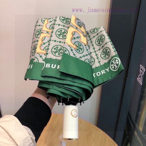 Tory Burch Triple fold Fully Automatic Black Rubber Sunshade and Sunscreen UV Clear Umbrellazlj4yh0a - Image 7