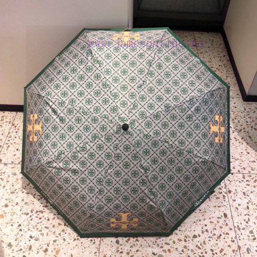 Tory Burch Triple fold Fully Automatic Black Rubber Sunshade and Sunscreen UV Clear Umbrellazlj4yh0a - Image 8