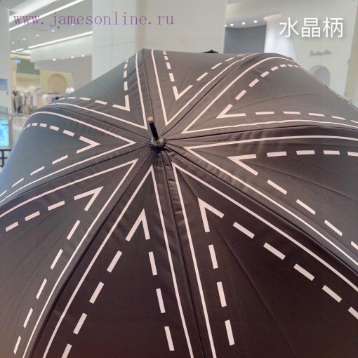 CHANEL's straight pole long umbrella with crystal handle and geometric shape is a hot and fab8507vr9 - Image 4