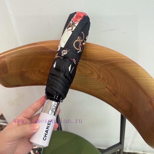 CHANEL's three fold automatic folding umbrella is made of Taiwan imported UV resistant umbrej34r74qa - Image 4