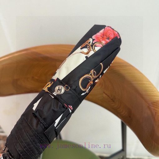 CHANEL's three fold automatic folding umbrella is made of Taiwan imported UV resistant umbrej34r74qa - Image 5