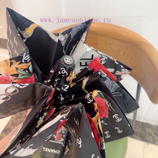 CHANEL's three fold automatic folding umbrella is made of Taiwan imported UV resistant umbrej34r74qa - Image 6
