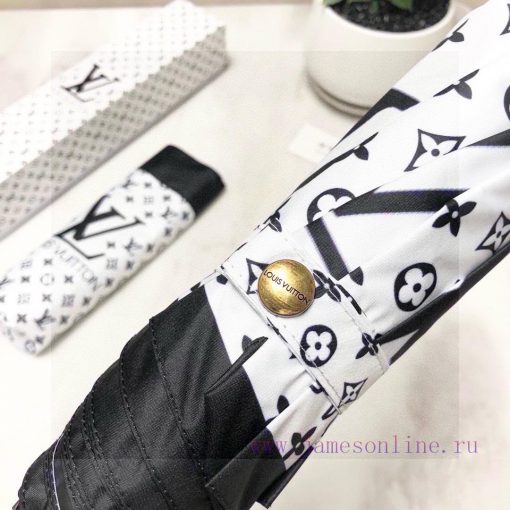 LOUIS VUITTON 2024 New Three Fold Automatic Folding Sunny Umbrella with New Coating Technoloeuf19iq7 - Image 3