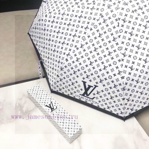 LOUIS VUITTON 2024 New Three Fold Automatic Folding Sunny Umbrella with New Coating Technoloeuf19iq7 - Image 9