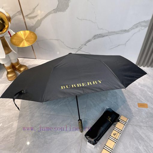 Burberry Bullet Handle 2024 Summer New Fully Automatic Folding UmbrellaBlack coating sunscresehyjg7n - Image 9