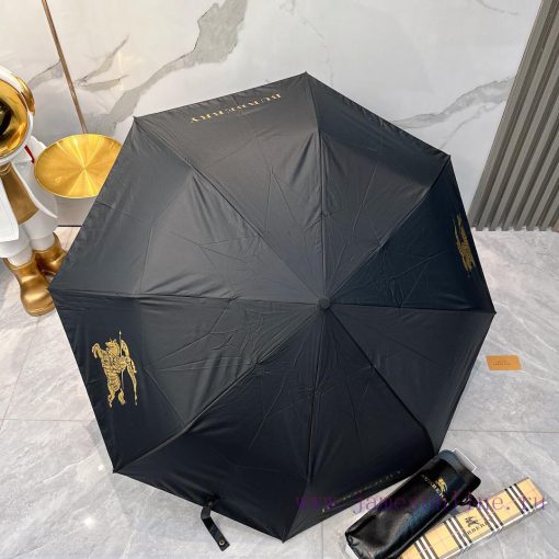 Burberry Bullet Handle 2024 Summer New Fully Automatic Folding UmbrellaBlack coating sunscresehyjg7n - Image 10