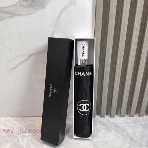 CHANEL Airplane 2024 Summer New Fully Automatic Folding UmbrellaBlack coating sunscreen effeitfp5zfw - Image 2
