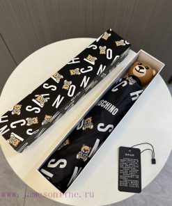 Moschino Letter Bear 2024 Summer New Fully Automatic Folding Sunny UmbrellaBlack coating suneizuqzng