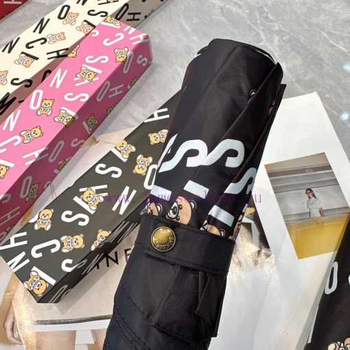 Moschino Letter Bear 2024 Summer New Fully Automatic Folding Sunny UmbrellaBlack coating suneizuqzng - Image 4